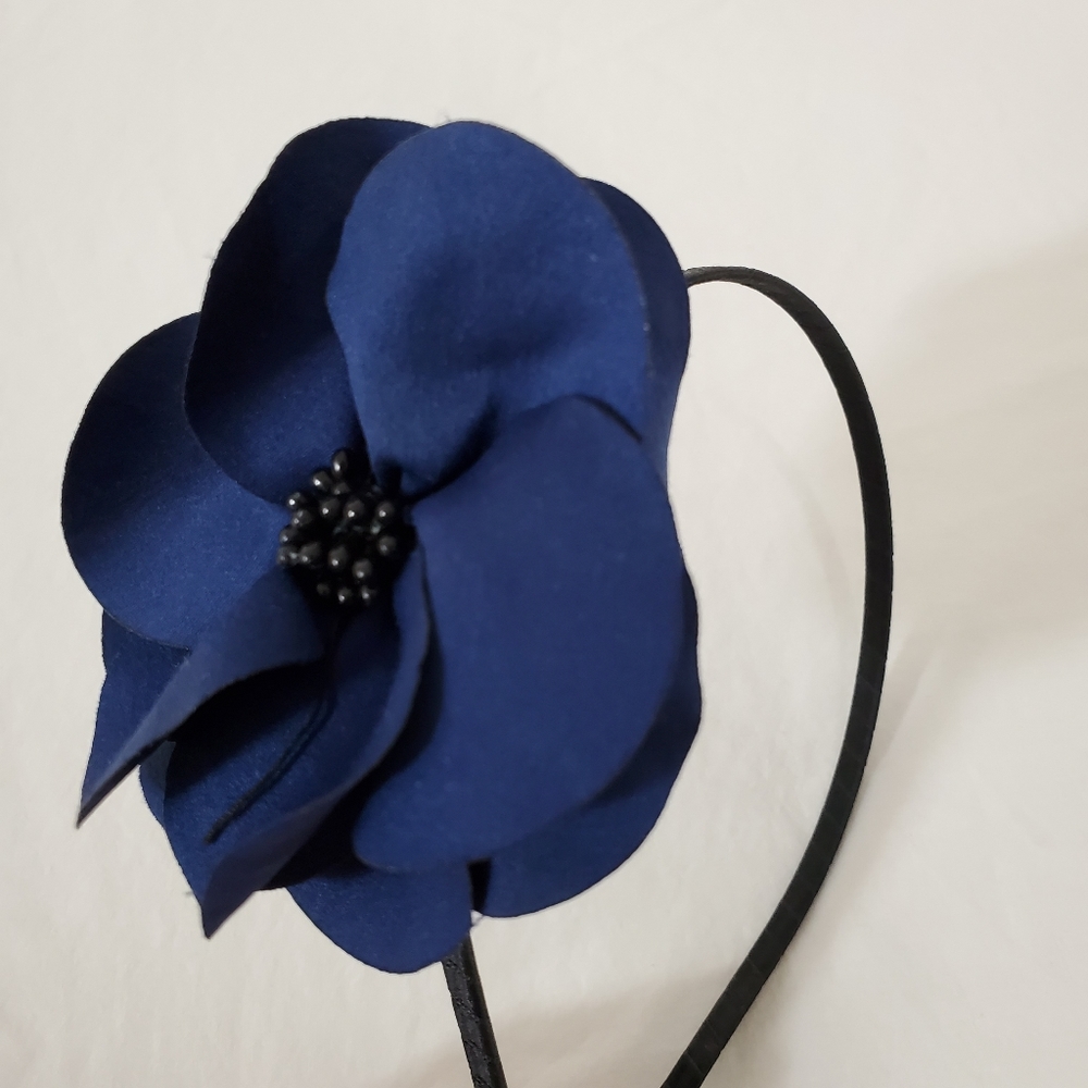 Headband Blue Flower | Hair Accessory - Vintage
